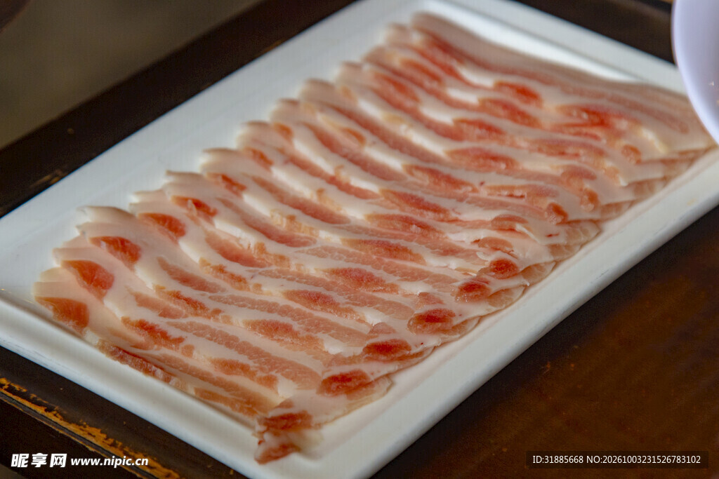 盘装新鲜火锅肉片