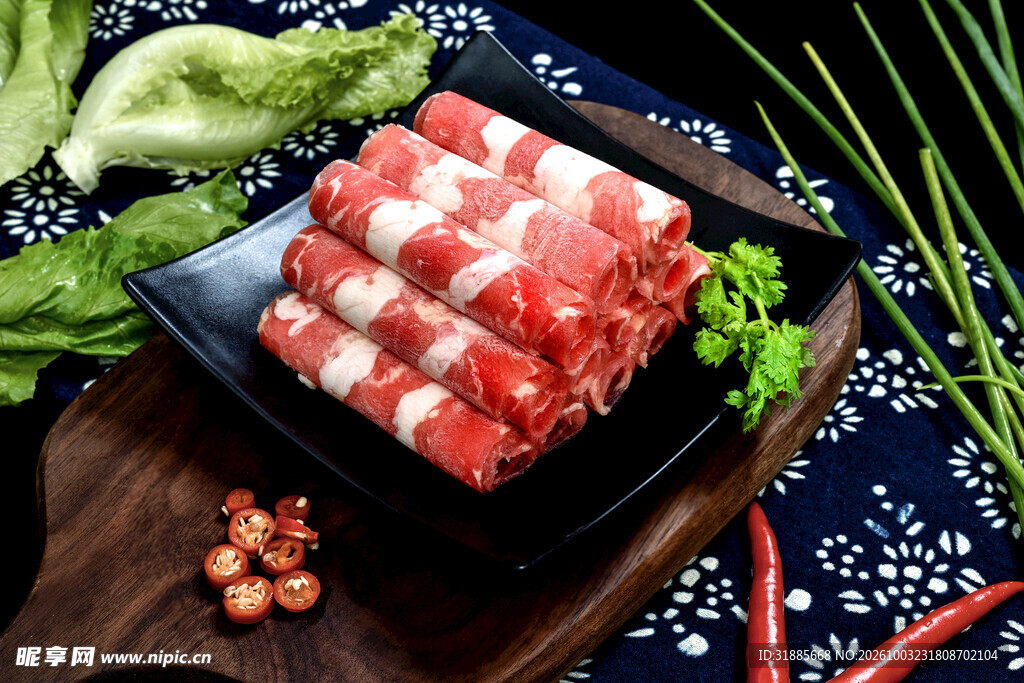 新鲜肥牛卷火锅食材