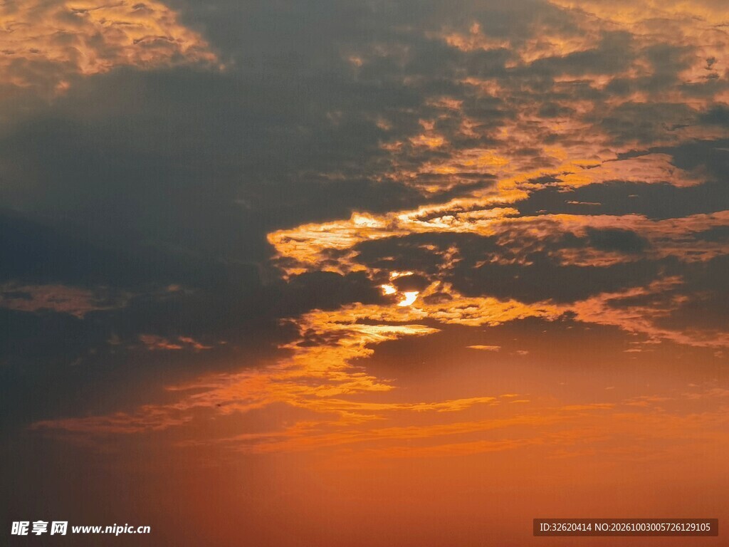 黄昏晚霞天空美景
