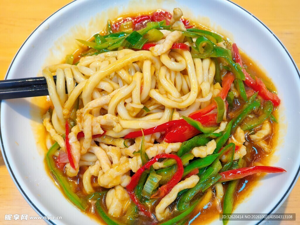 双椒肉丝面