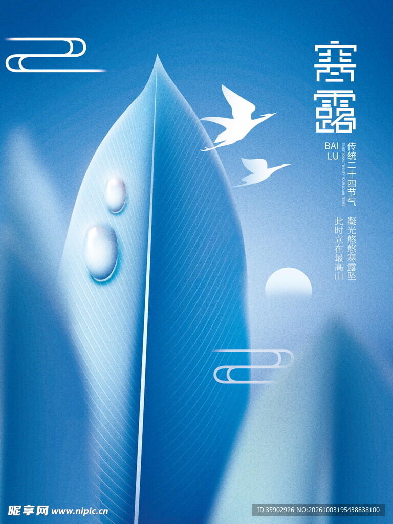 寒露节气创意国风海报