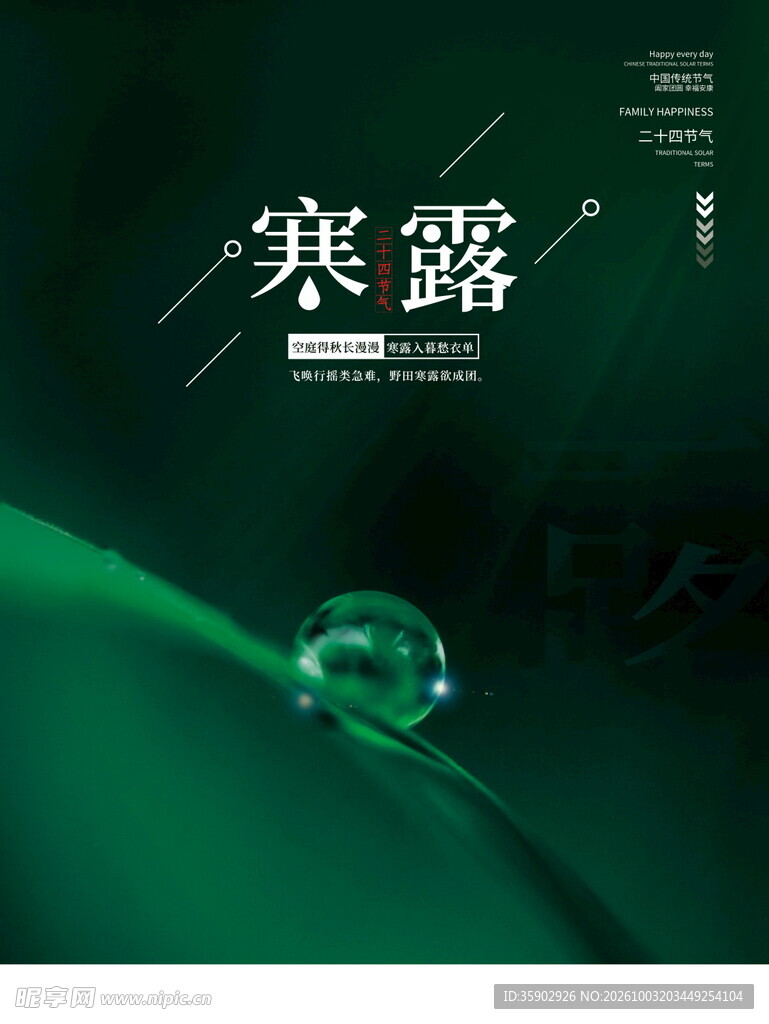 寒露节气创意海报