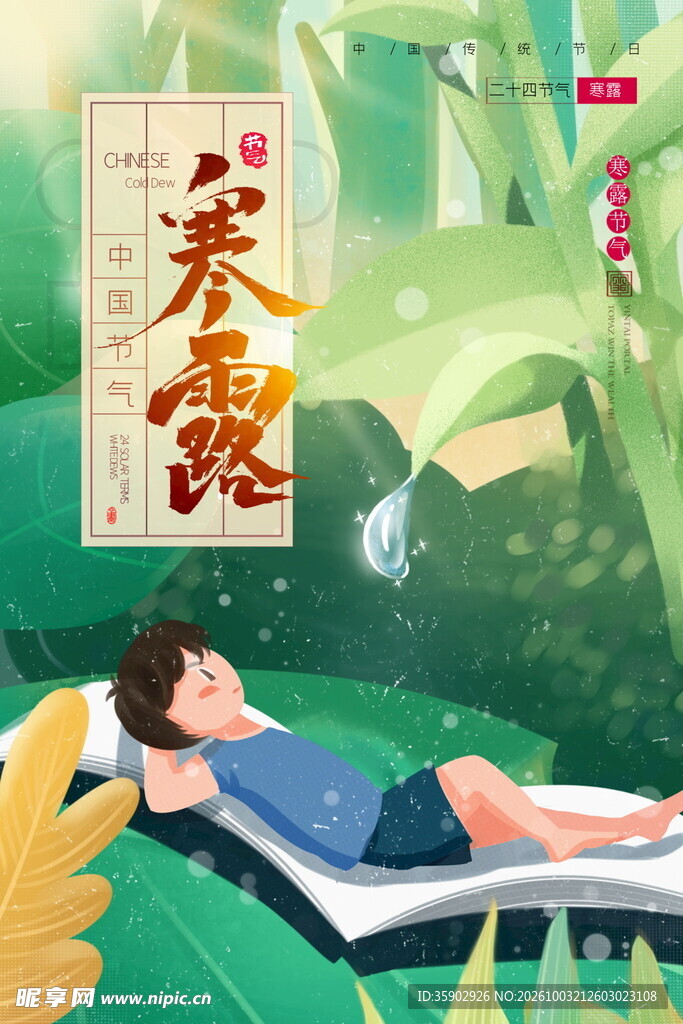 寒露节气主题插画