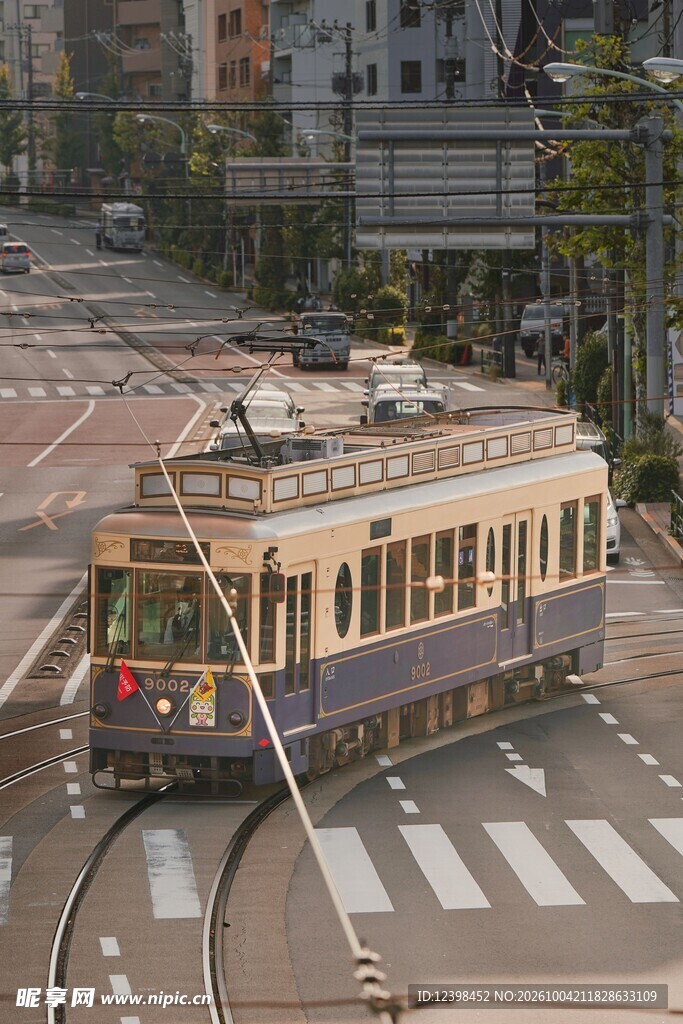 城市复古有轨电车