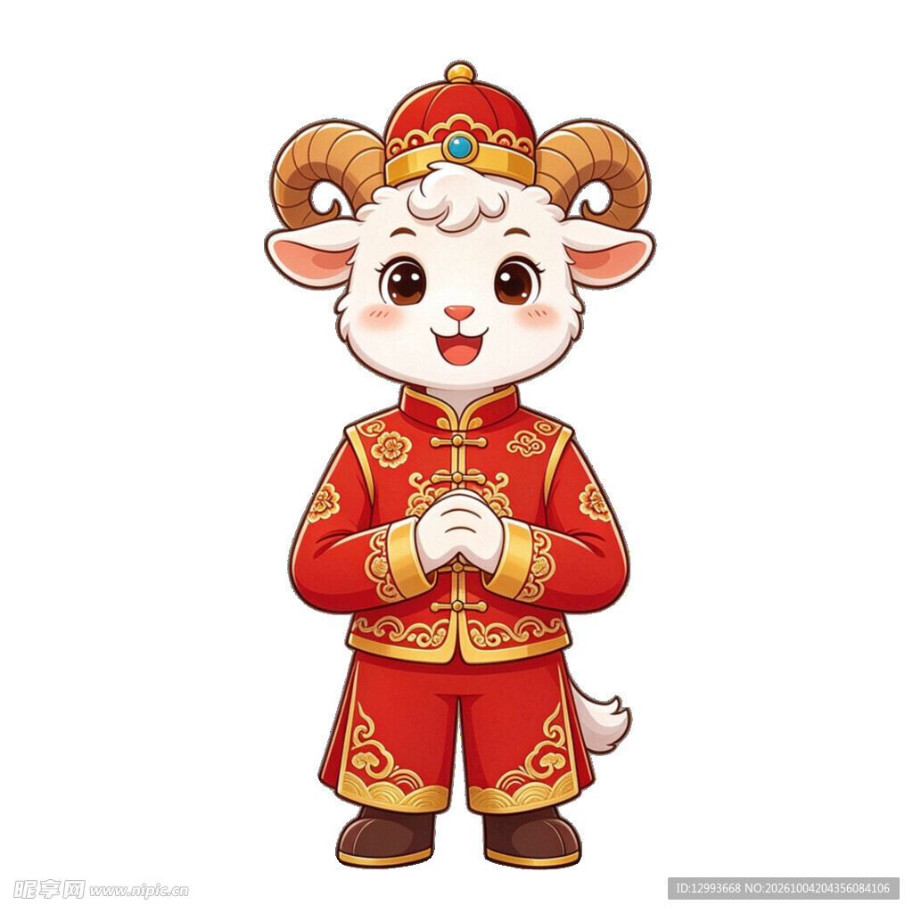 新春拜年卡通生肖羊