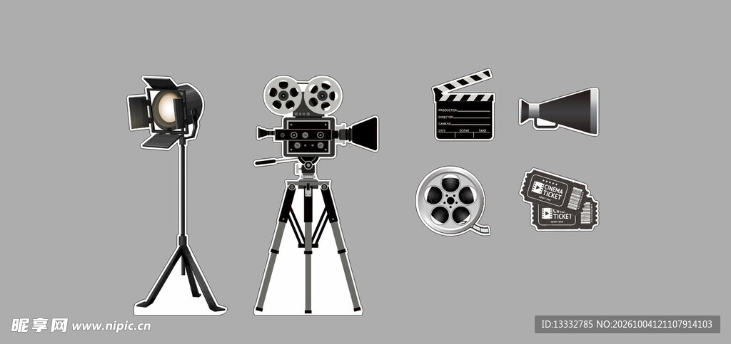 影视  电影主题 KT板 元素