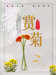 赏菊国风主题海报