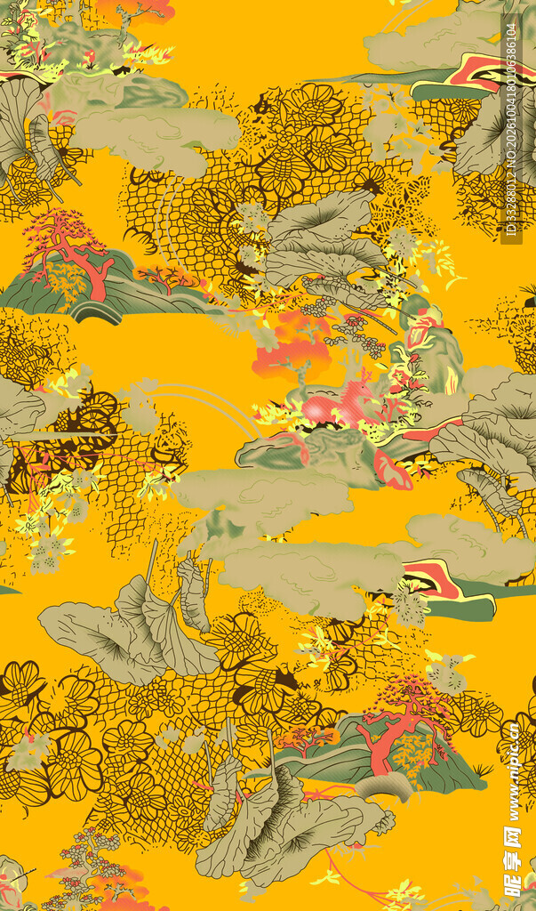 传统中式山水纹样