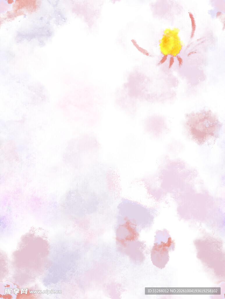 淡彩朦胧白花背景