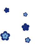 蓝色小碎花装饰图案 牛仔