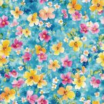 水彩清新碎花无缝图案