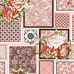格子花卉