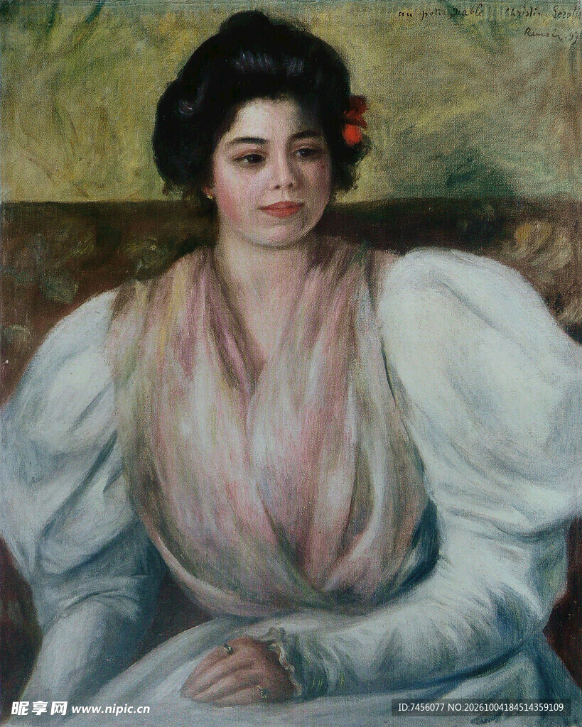 古典女子肖像油画
