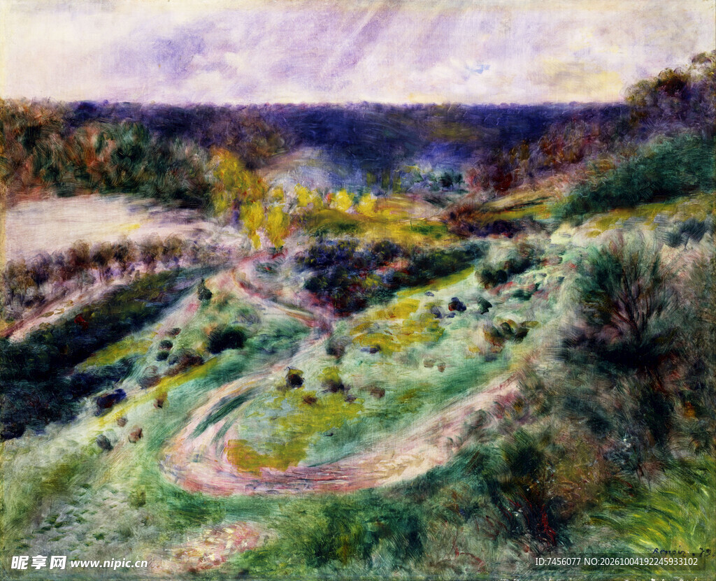 印象派郊野风景油画