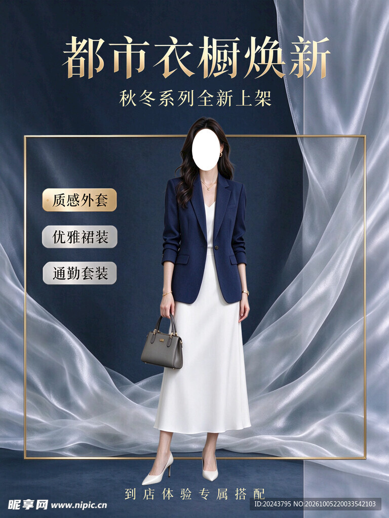 都市衣橱焕新服饰海报