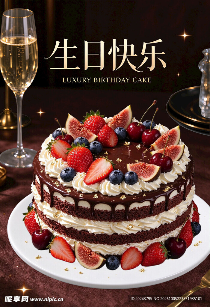 生日快乐水果蛋糕
