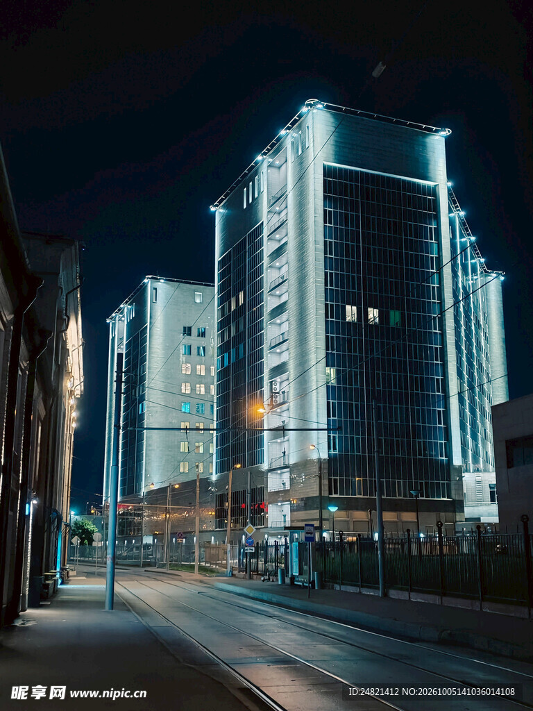 都市夜景高楼街景