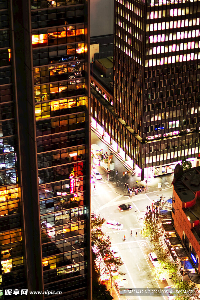 都市夜景高楼