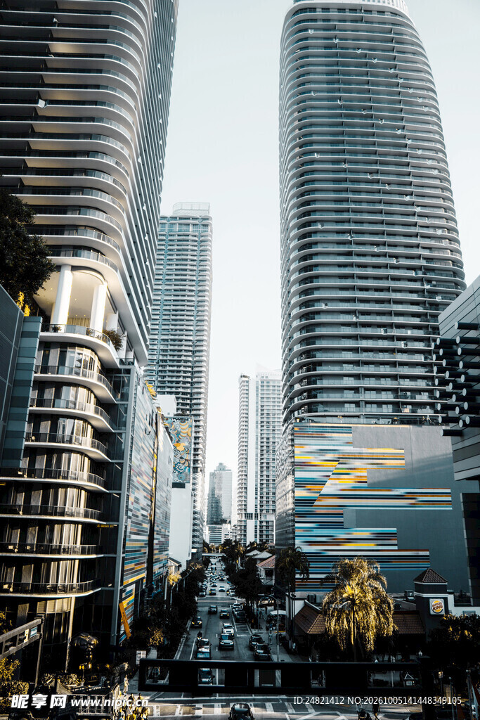 都市摩天高楼建筑群