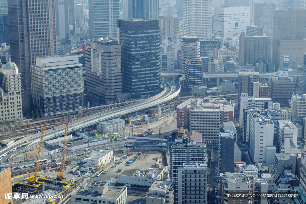 都市高空建筑群景观