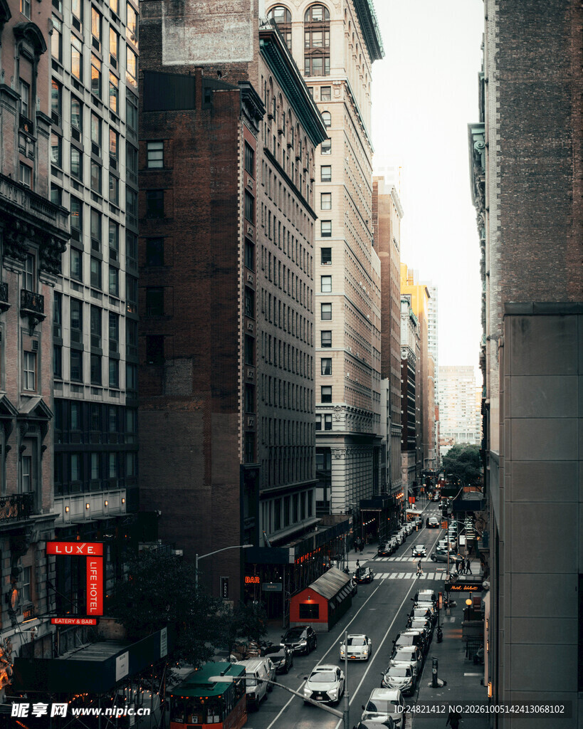 都市高空俯瞰街景