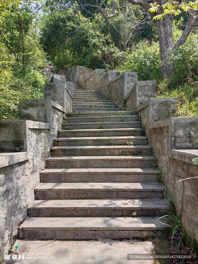 林间石阶登山步道