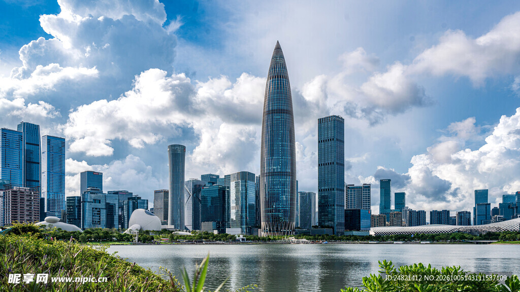 深圳湾城市CBD天际线