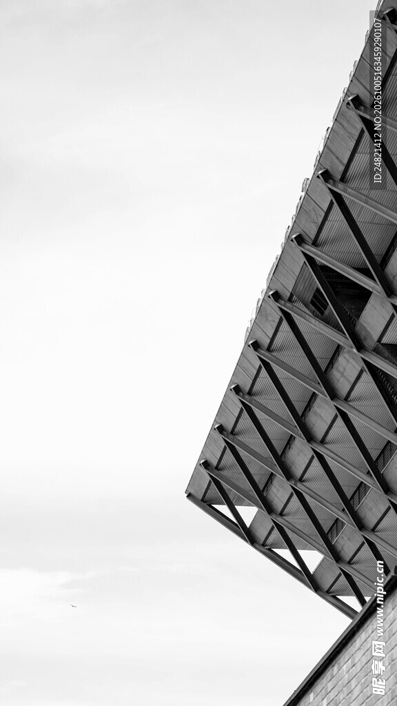 黑白建筑局部特写