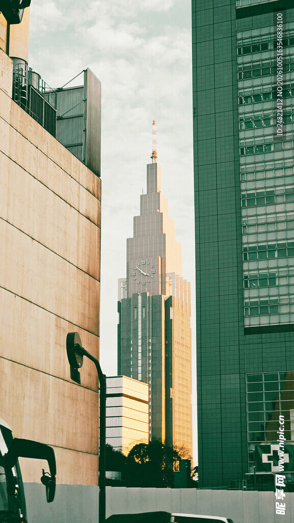 城市摩天大楼街景