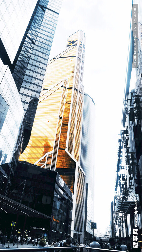 现代都市摩天建筑群