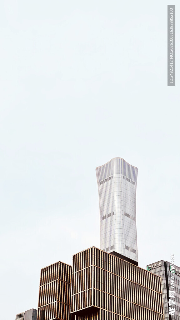 城市摩天高楼局部景观