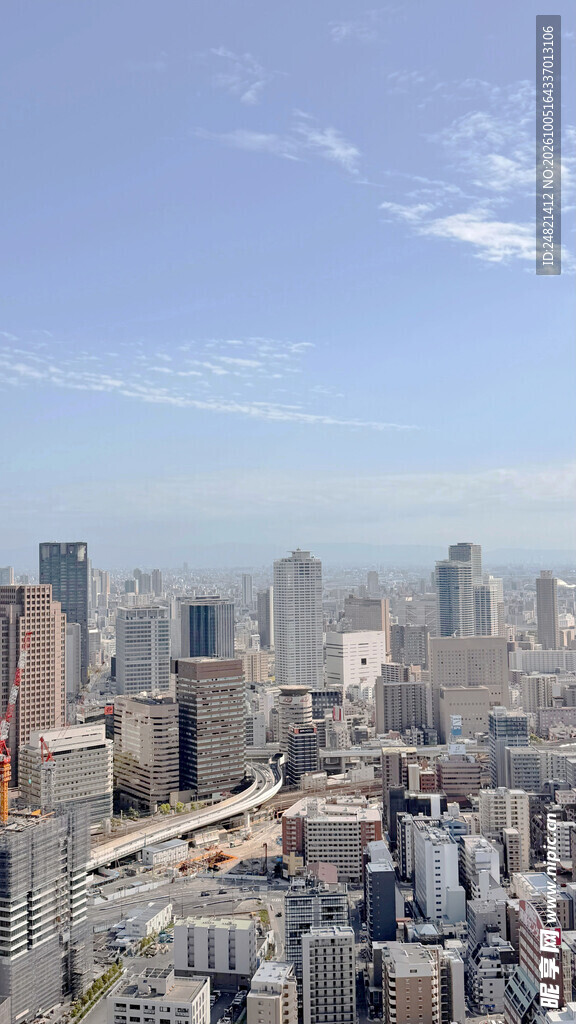 城市高空俯瞰全景