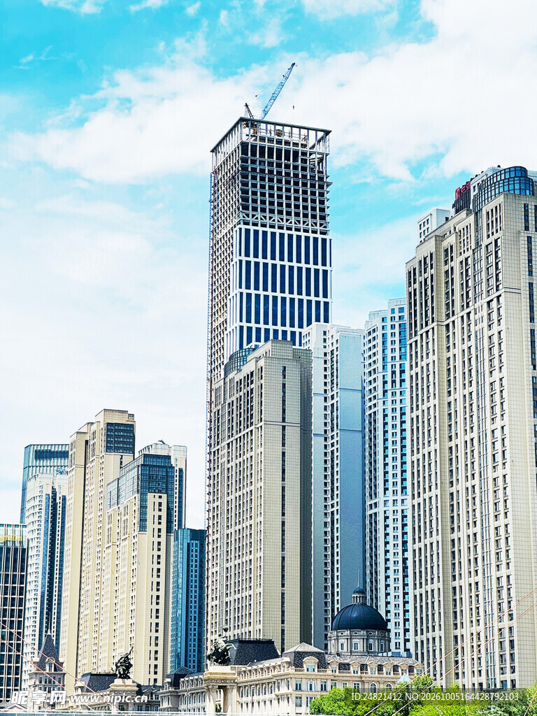 城市CBD摩天建筑群
