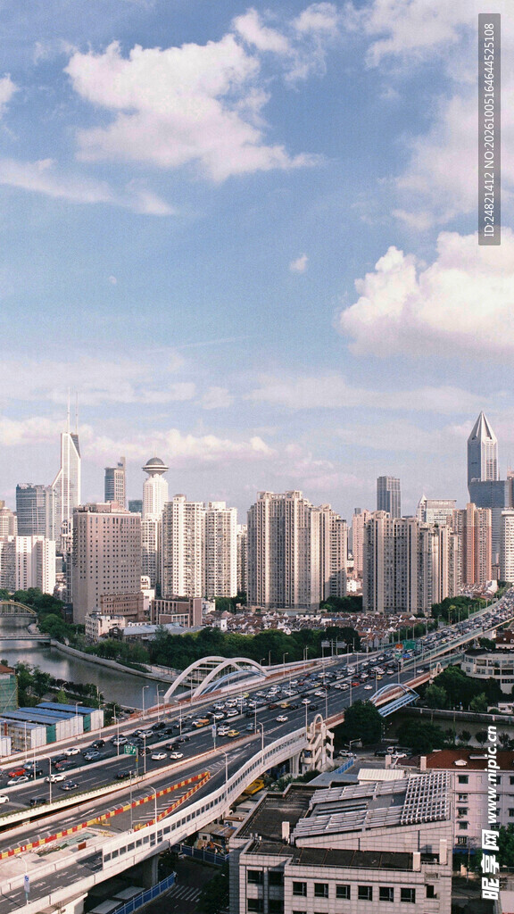 城市高架都市风光