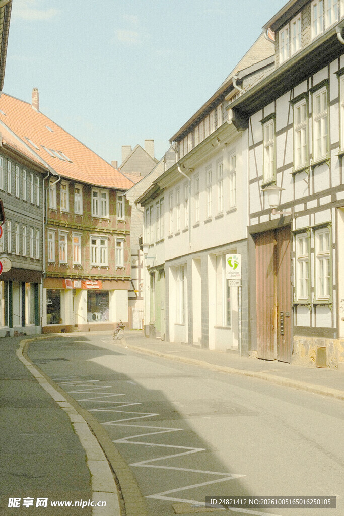欧式小镇老街街景