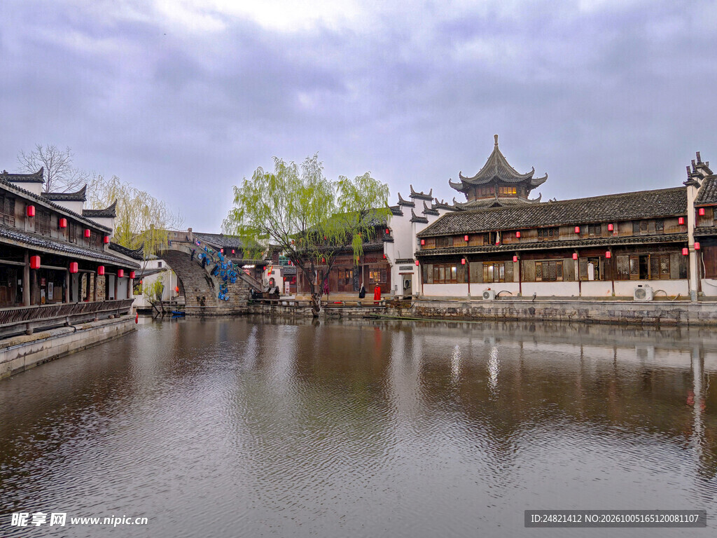 江南水乡古建水景