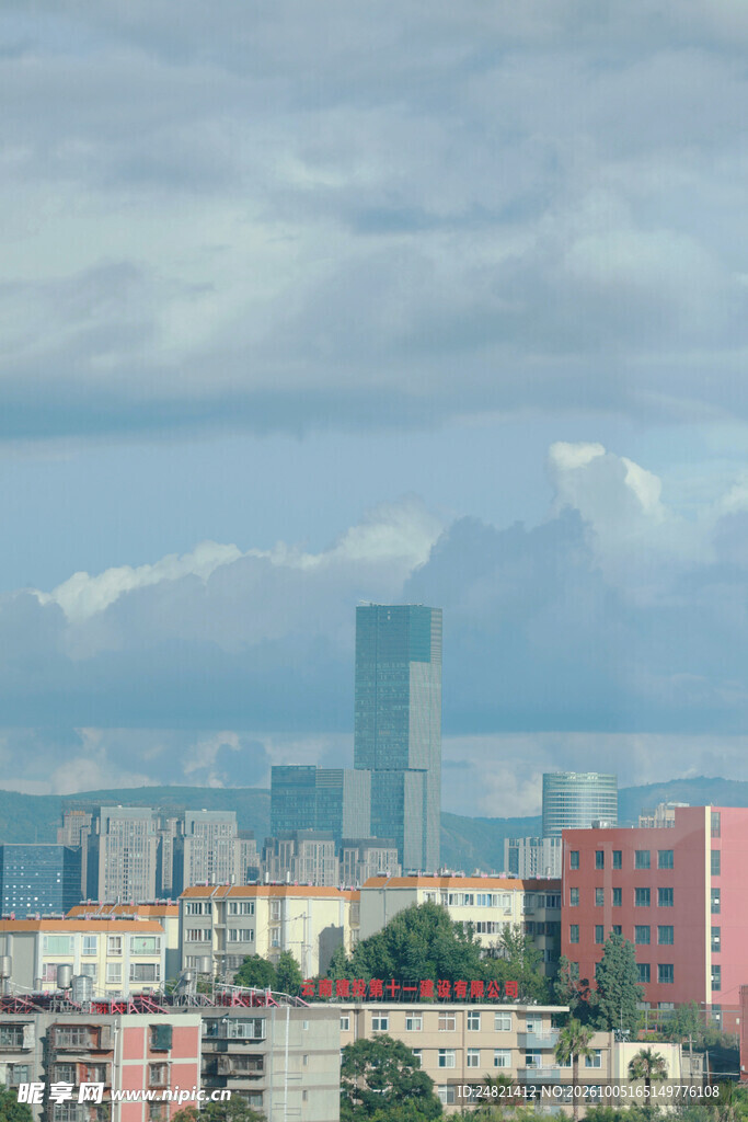城市天际远景风光