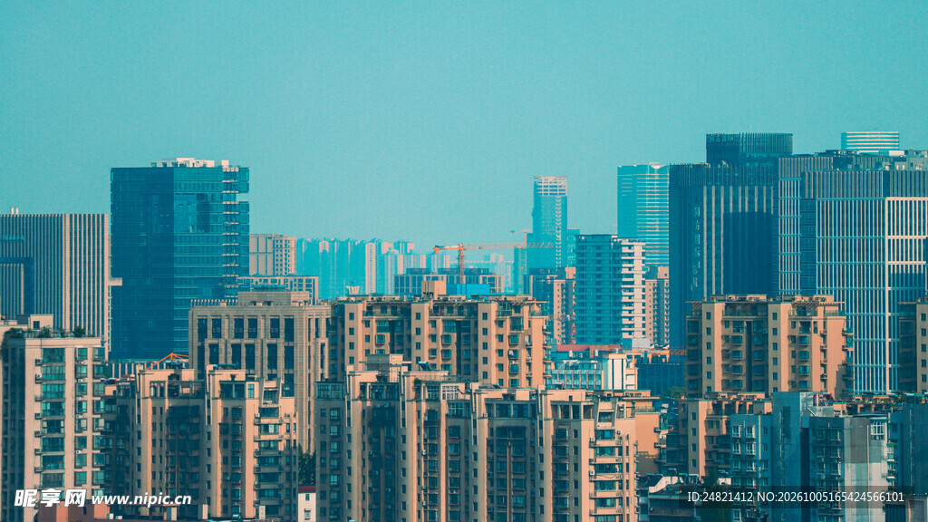 都市高层建筑群景观