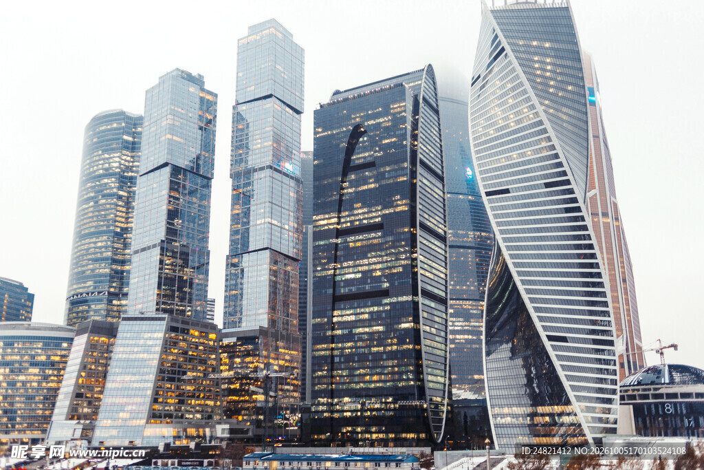 城市CBD摩天建筑群