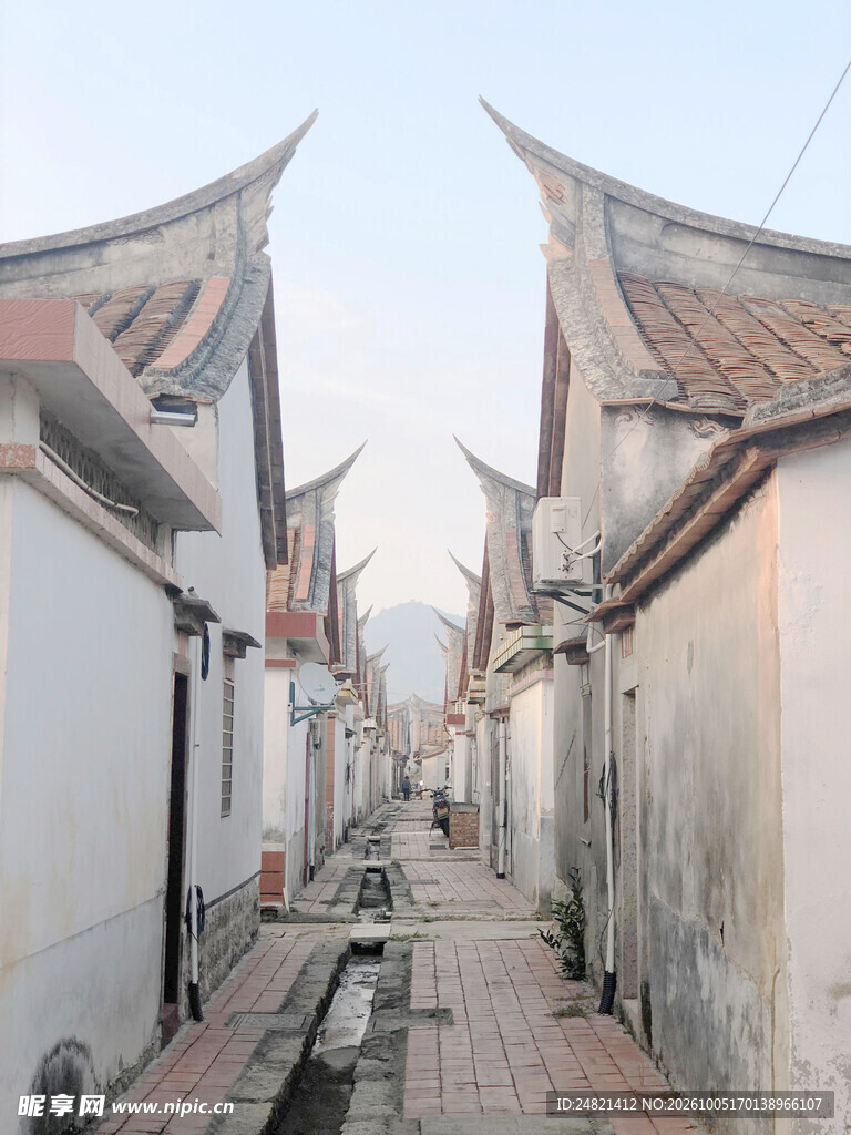 闽南古厝小巷街景