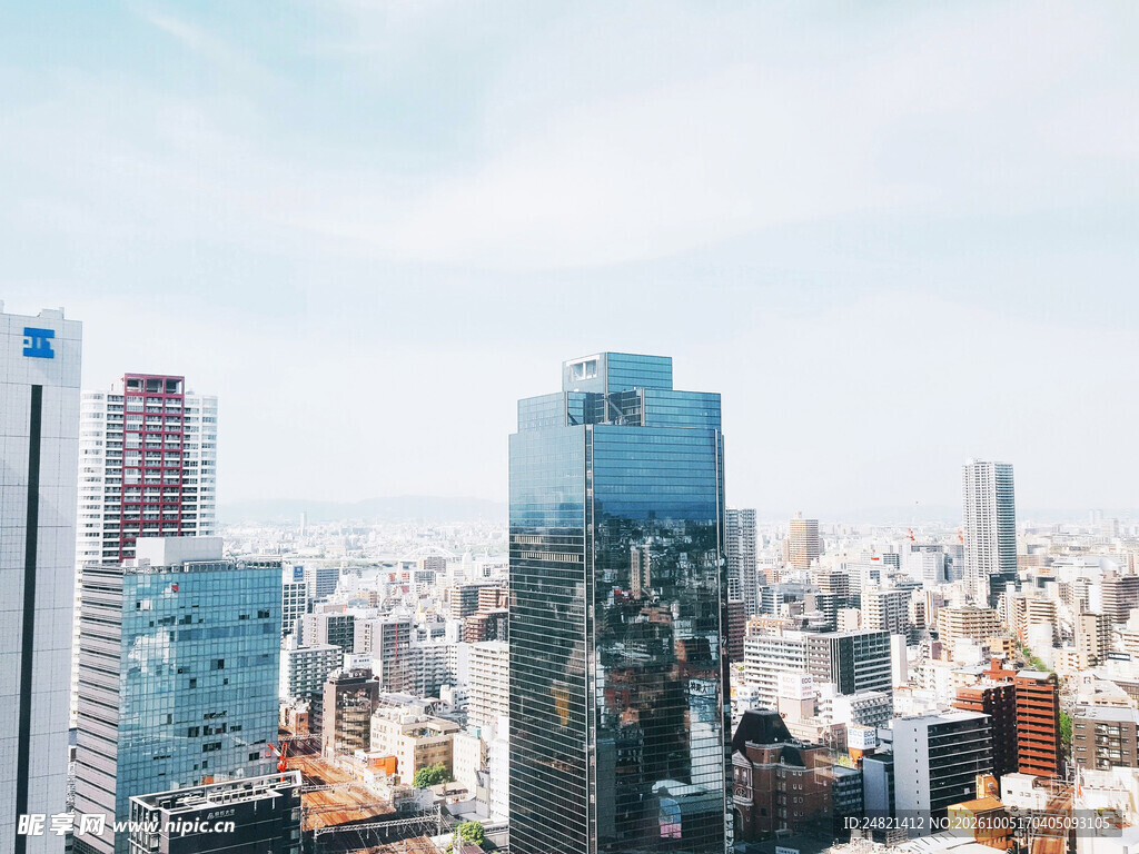 都市高空建筑群风光