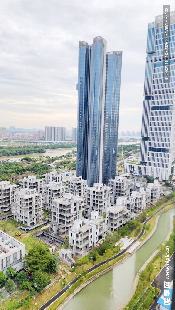 城市滨水高层建筑群