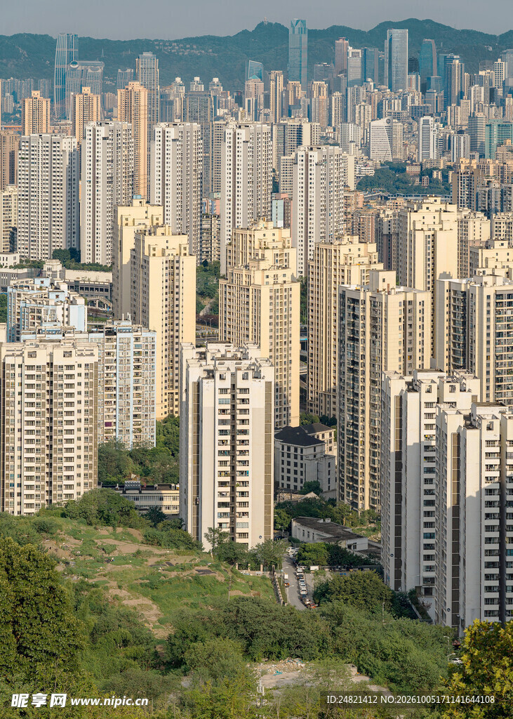 城市密集高层住宅群