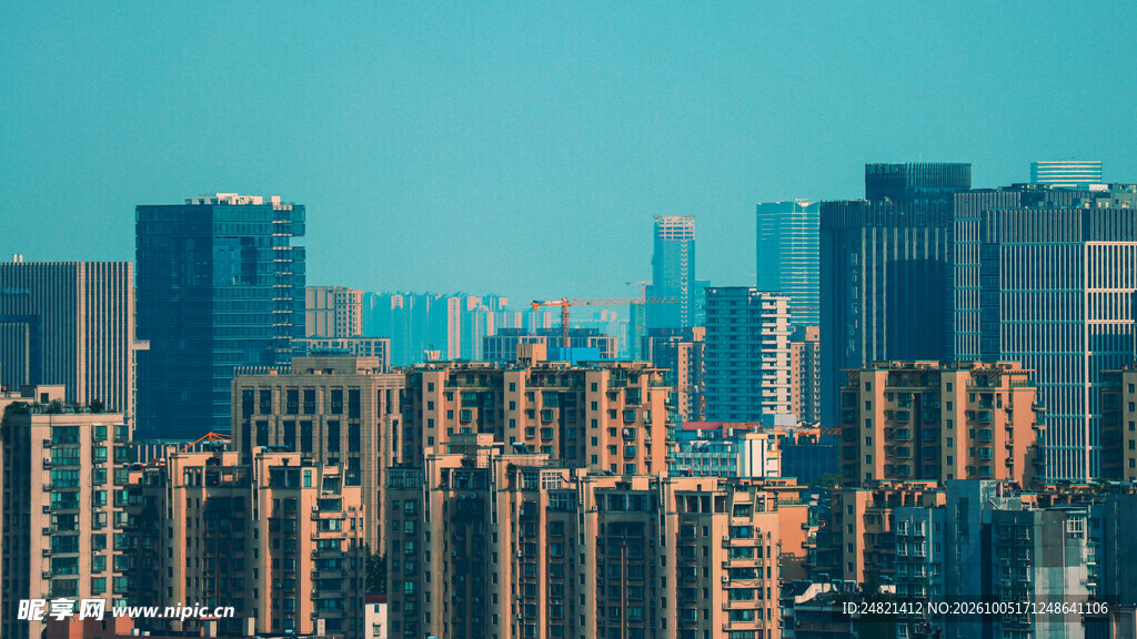 都市建筑群天际线