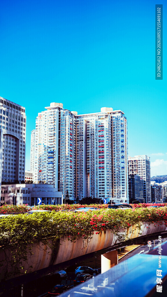 河畔高层住宅建筑群