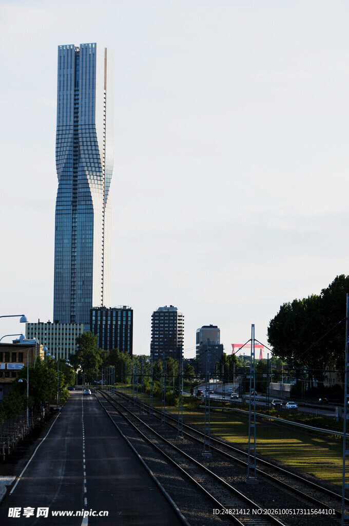 城市摩天大楼远景