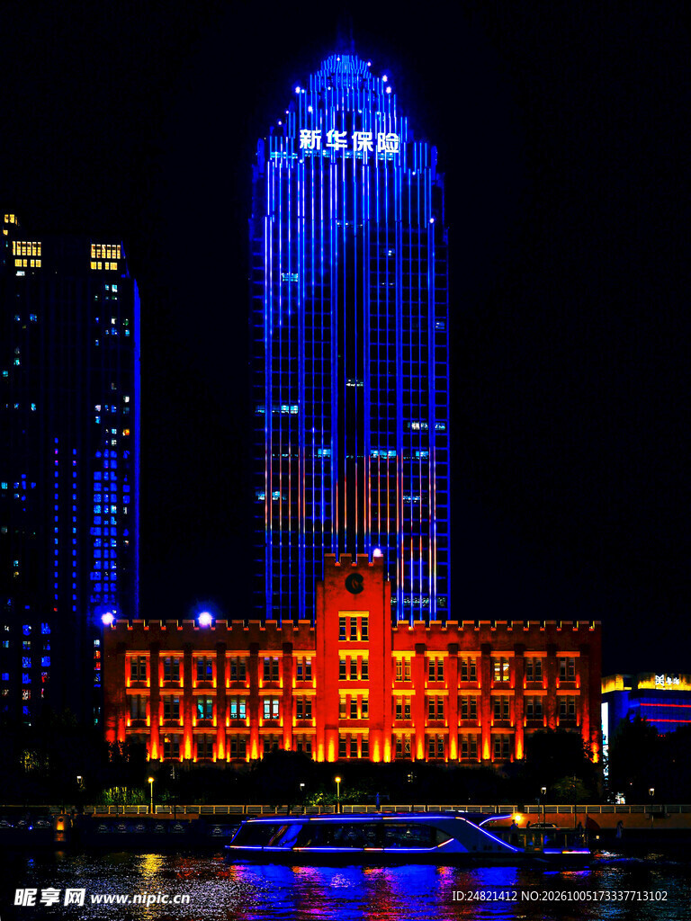 城市夜景楼宇灯光