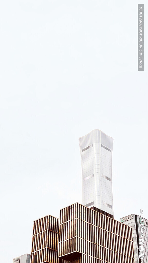 城市摩天大楼仰拍