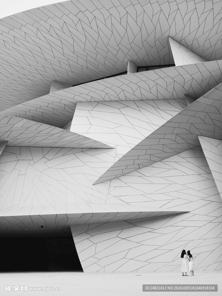 极简建筑几何光影