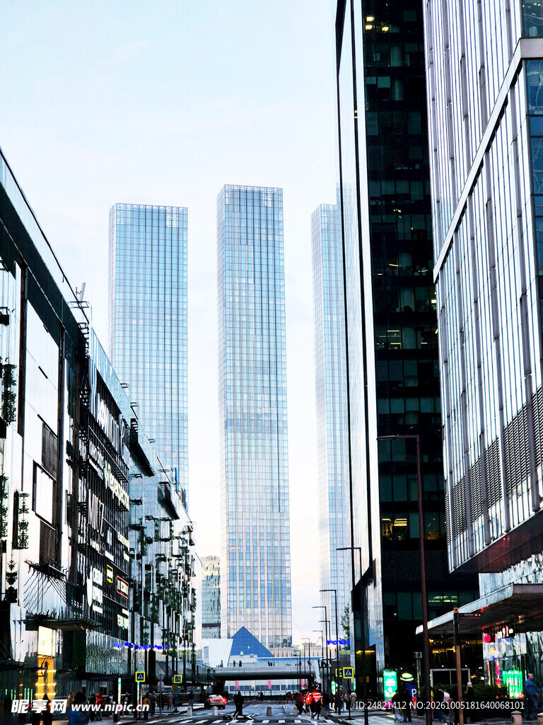 城市CBD高楼街景